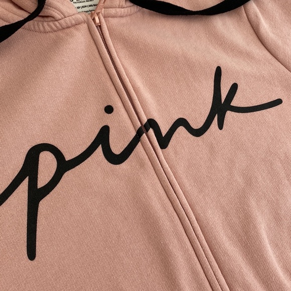 PINK Zip Up Hoodie Jacket Size XS - Picture 3 of 7